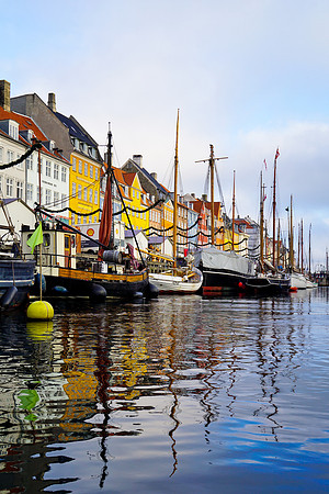 Copenhagen boat reflections