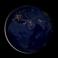 City Lights of Africa at Night