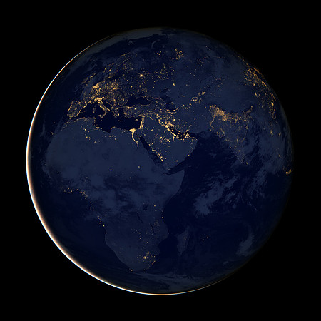 City Lights of Africa at Night