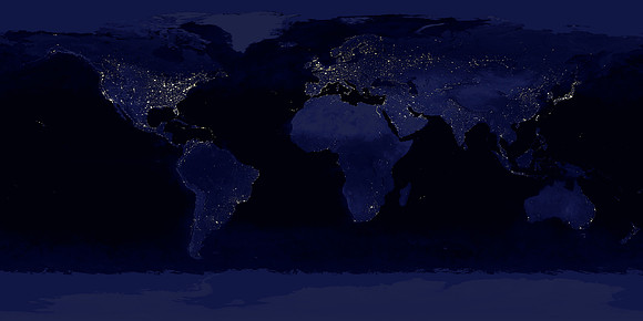 The Lights on Earth at Night
